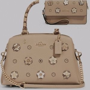 COACH 2 SET Applique Flower Bag XLWallet